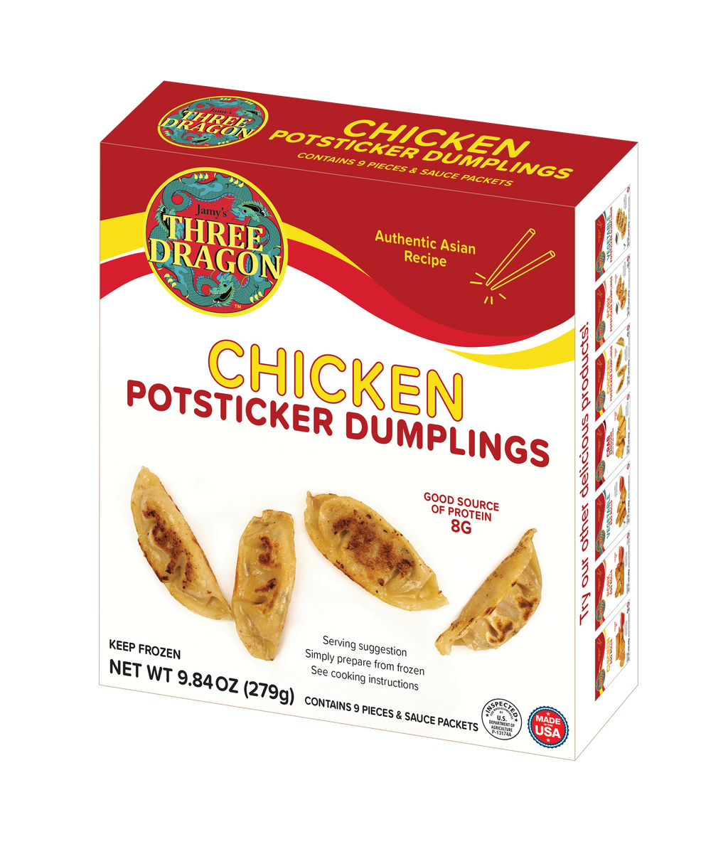 Three Dragon Chicken Potsticker Dumplings
