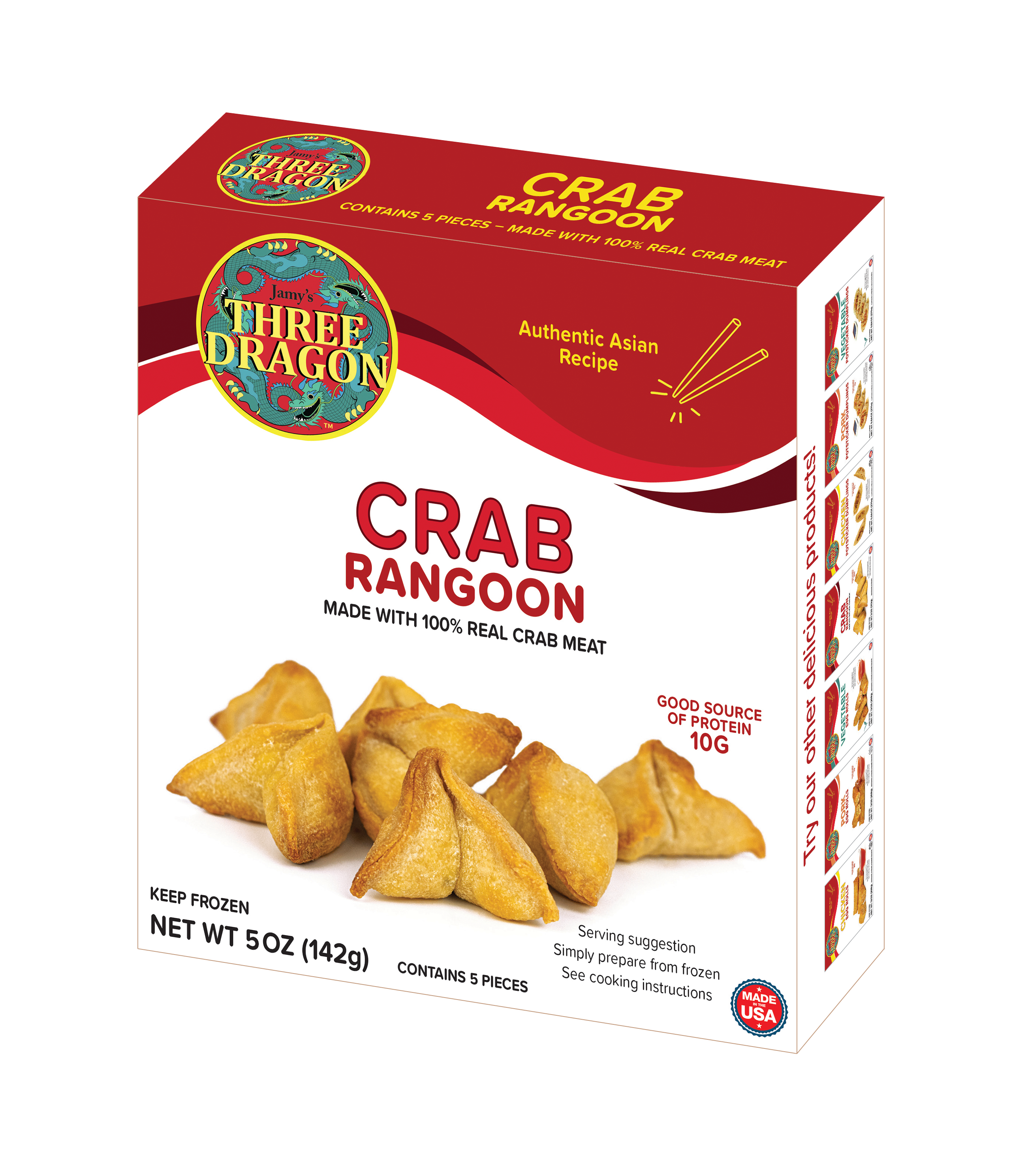 Three Dragon Crab Rangoon