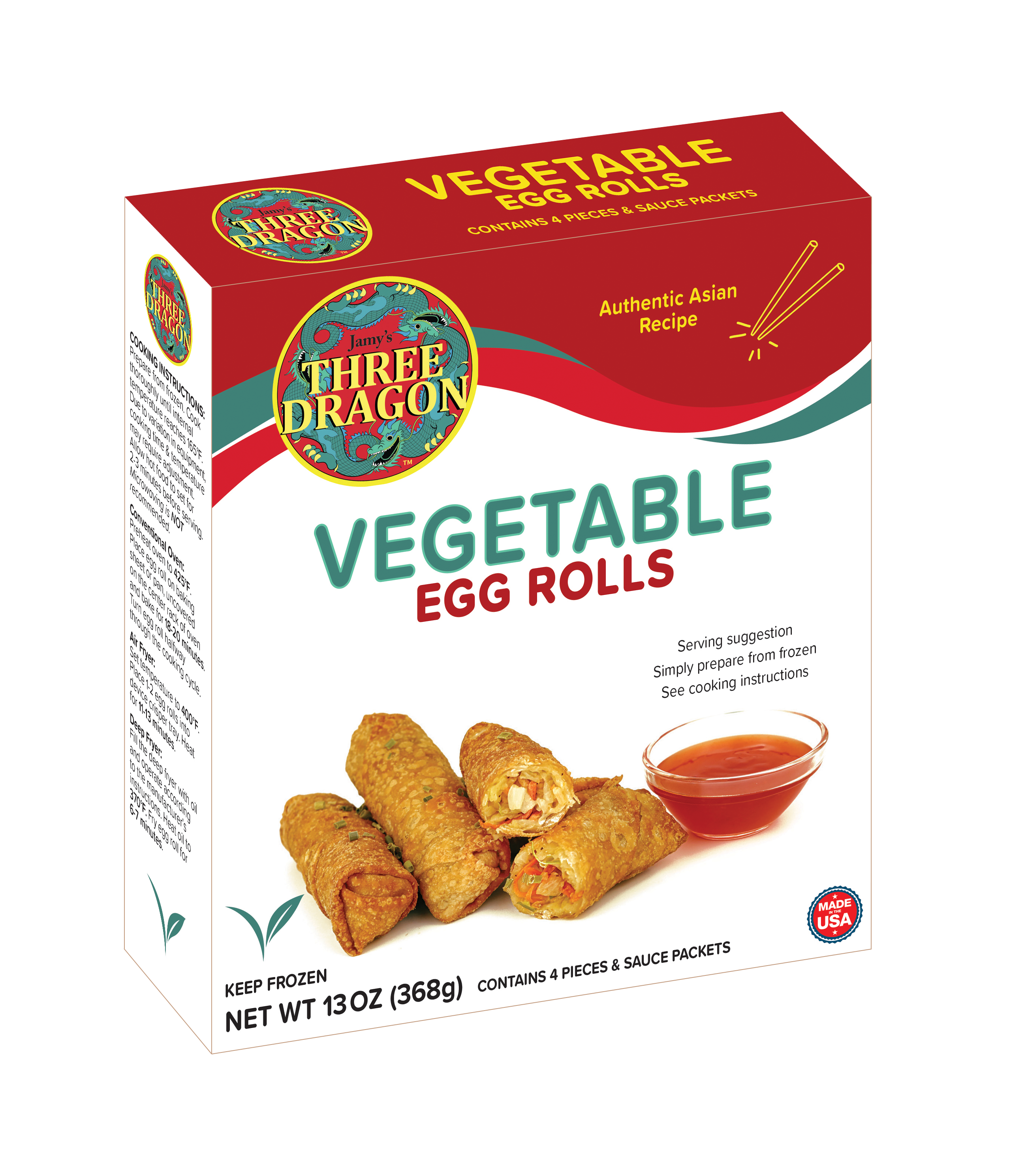 Three Dragon Vegetable Egg Rolls