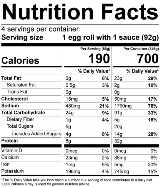 Three Dragon Chicken Egg Rolls